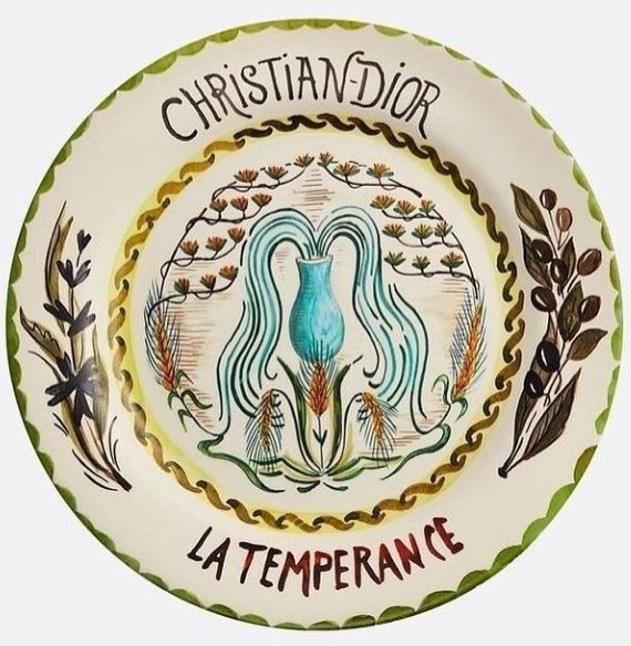 Тарелка из серии "Карты Таро". Кристиан Диор.