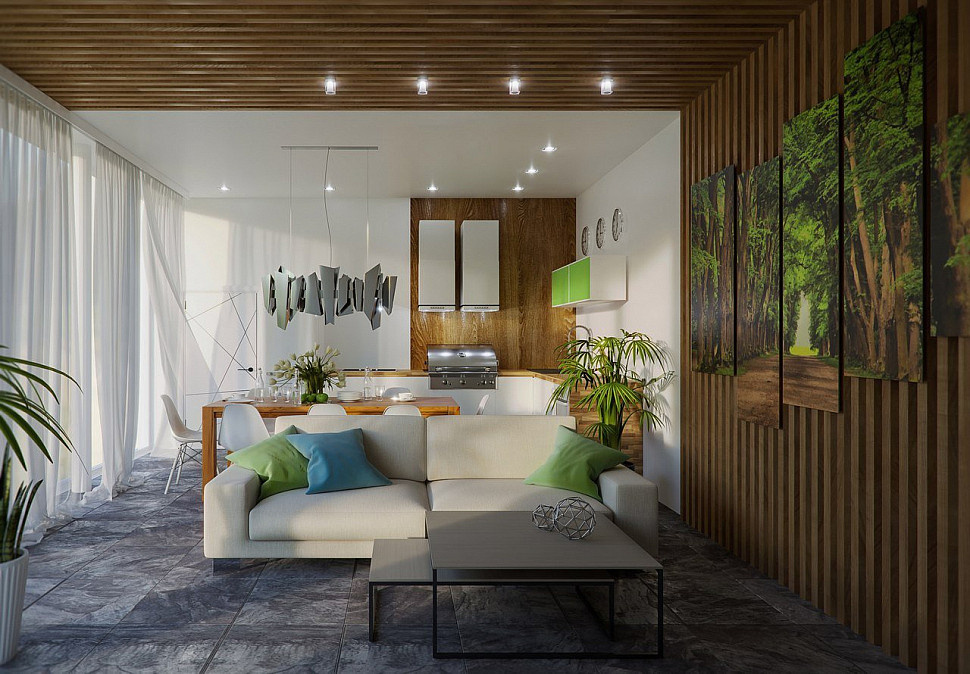 Дерево в интерьере