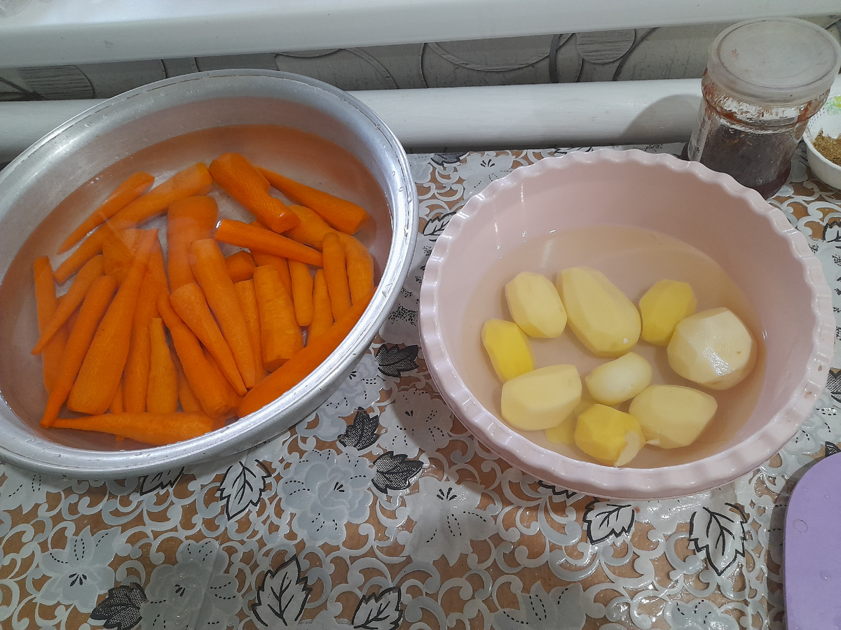 Морковь для салата и картофель для супа