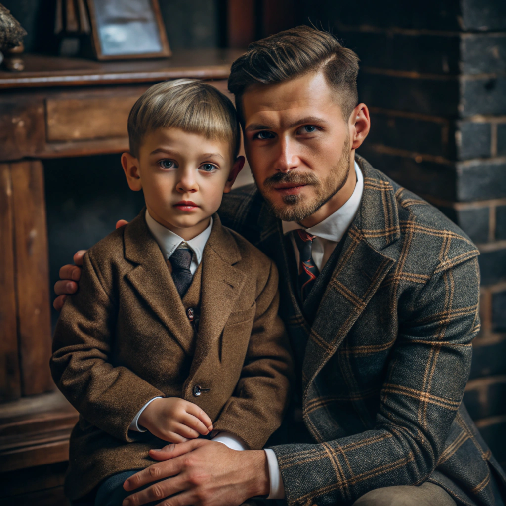 Фото: маленький Максим со своим отцом