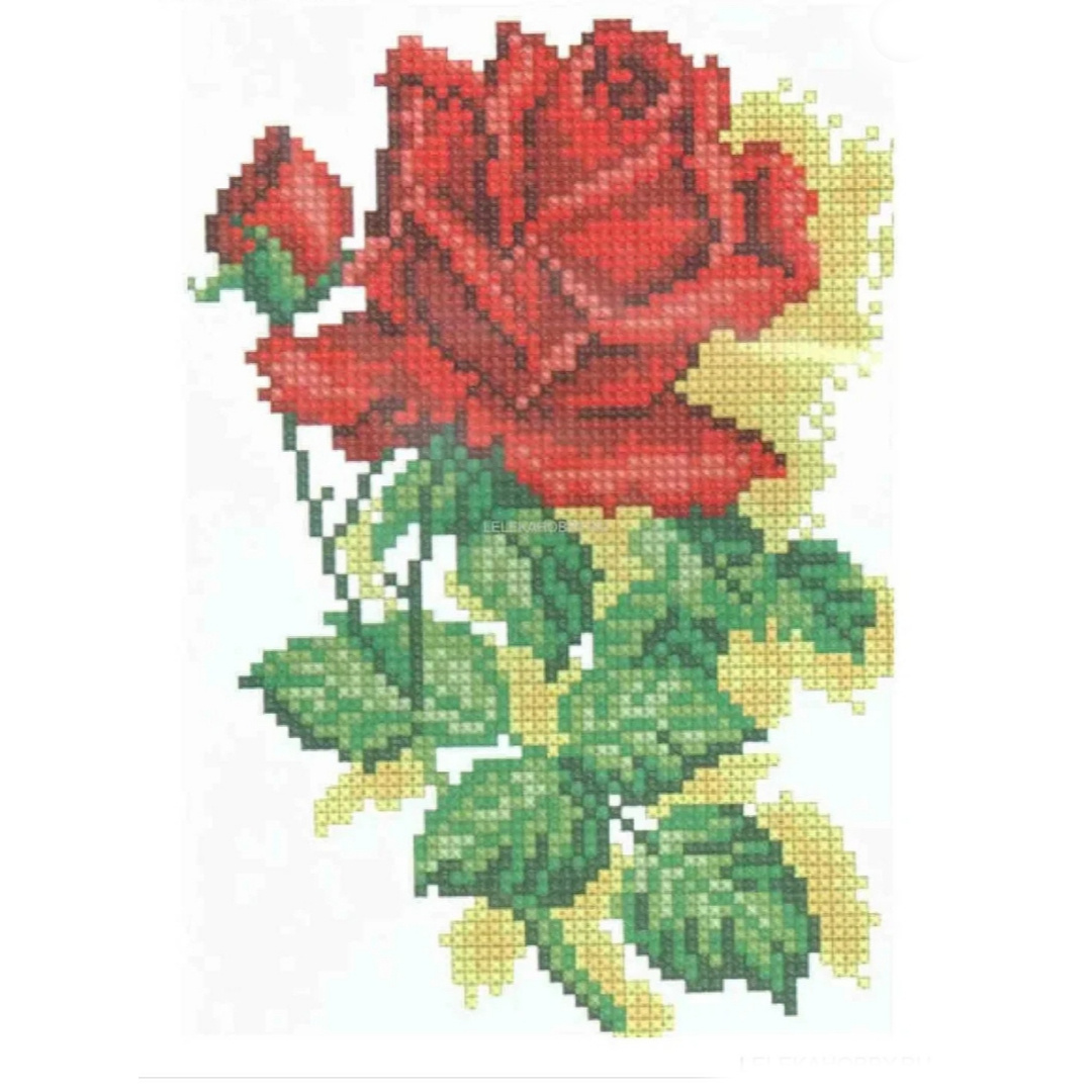 Такую розу вышивала Ксения. Пусть это и не фото реального отшива, а только лишь превью схемы, но все правила участия были соблюдены.