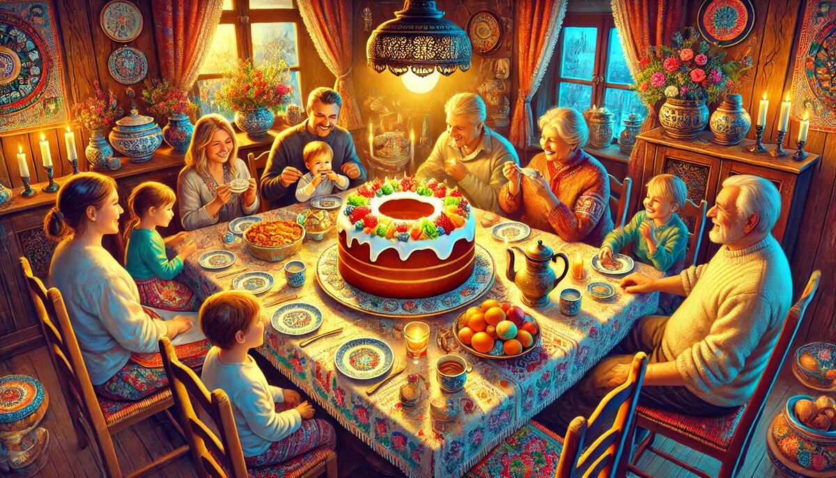 Традиции польского серника (сгенерировано DALL-E)