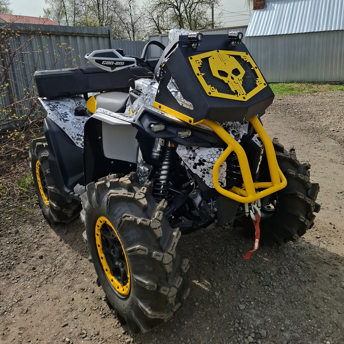 Светодиодные фары Termit Mirage M3-pro R на квадроцикле Ренегад