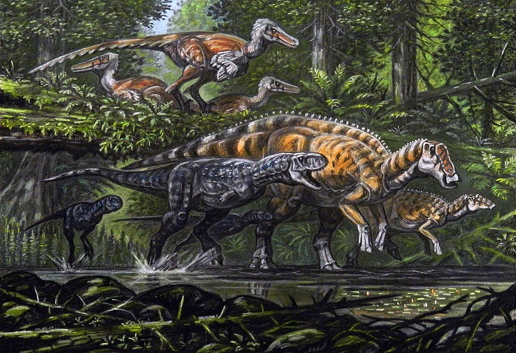 Бонапартезавр, кильмезавр и австрораптор; работа Андрея Белова