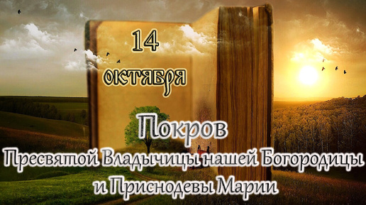 Апостол, Евангелие, Святые.Покров Пресвятой Владычицы нашей Богородицы и Приснодевы Марии (13.10.24)