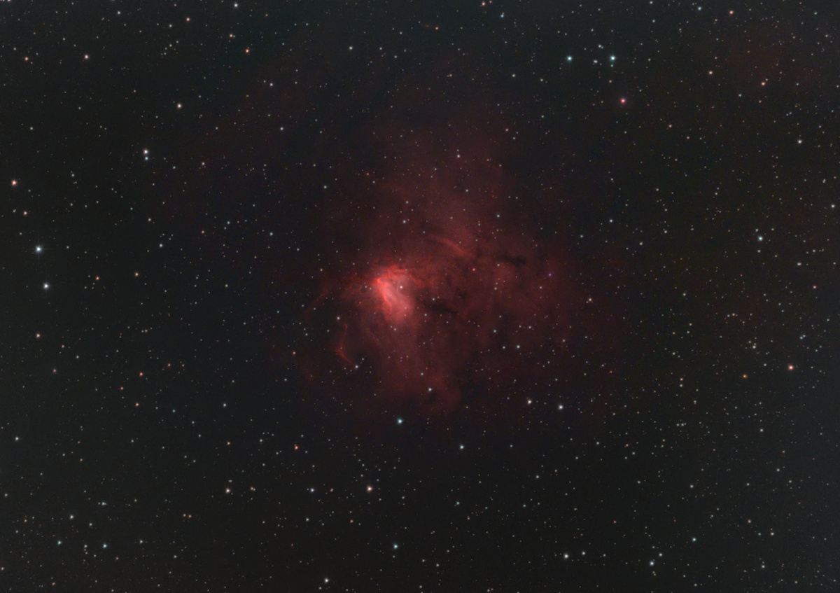 Туманность «След окаменелости» NGC1491. Снято в г. Воскресенск (д.Городище) 25.08.2024 Через телескоп Sky-Watcher BK P2001 HEQ5 Pro, на камеру ZWO ASI294MC Pro + фильтр Optolong L-Extreme. Сложено 36 кадров по 300 секунд. Gain 120