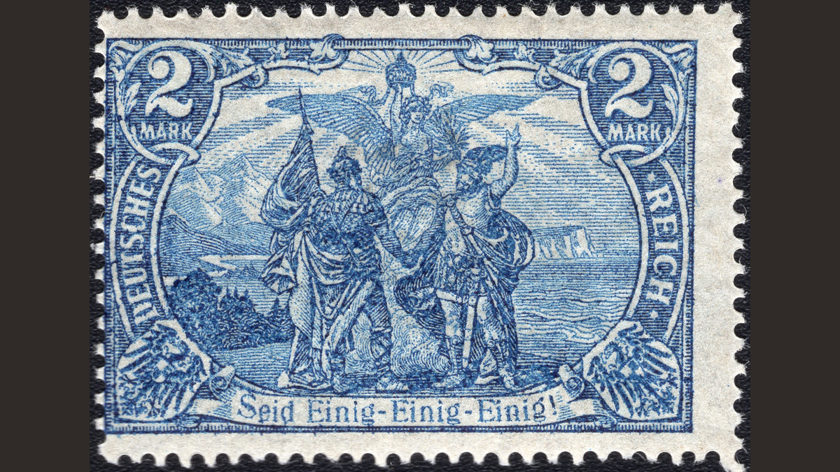 1.1. Германия, 1905 год, № 95 A I. «Север и Юг» латинская надпись.