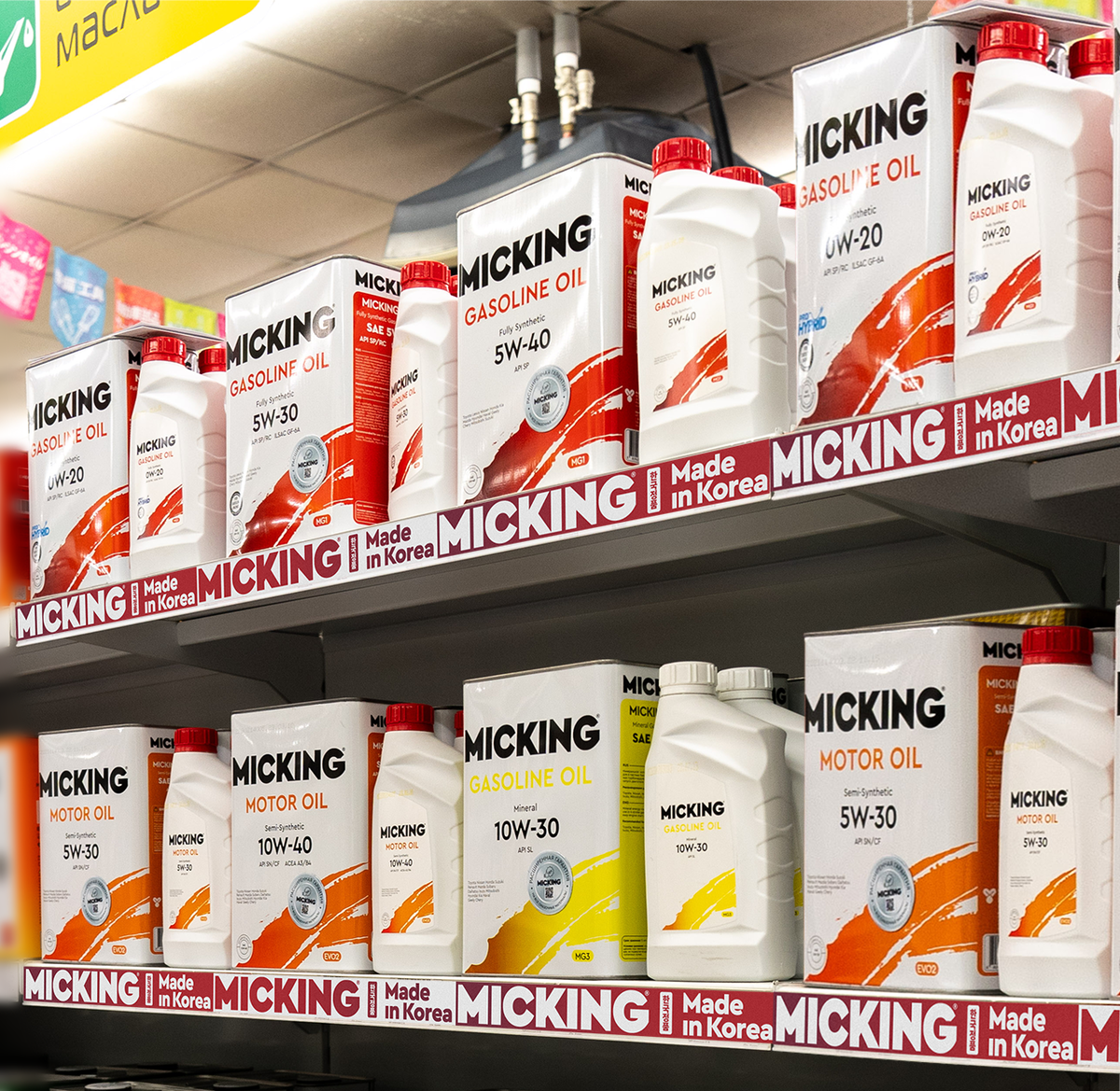 Широкая линейка моторных масел MICKING для японского, корейского, европейского, американского, китайского и российского автопарка
