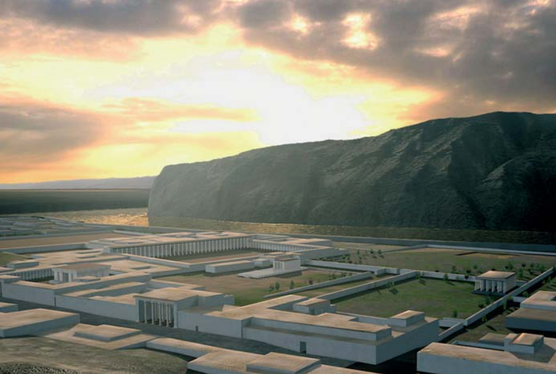 Реконструкция Ай-Ханума: центральная площадь города, дворцовый комплекс, главная улица, храм и святилище Кинея