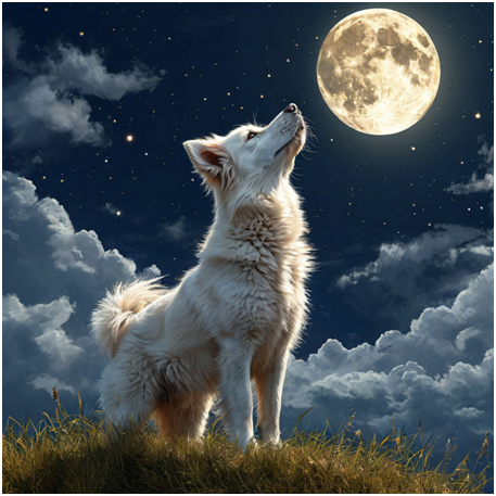 Сгенерировано ИИ- как тревожно, когда воет собака.