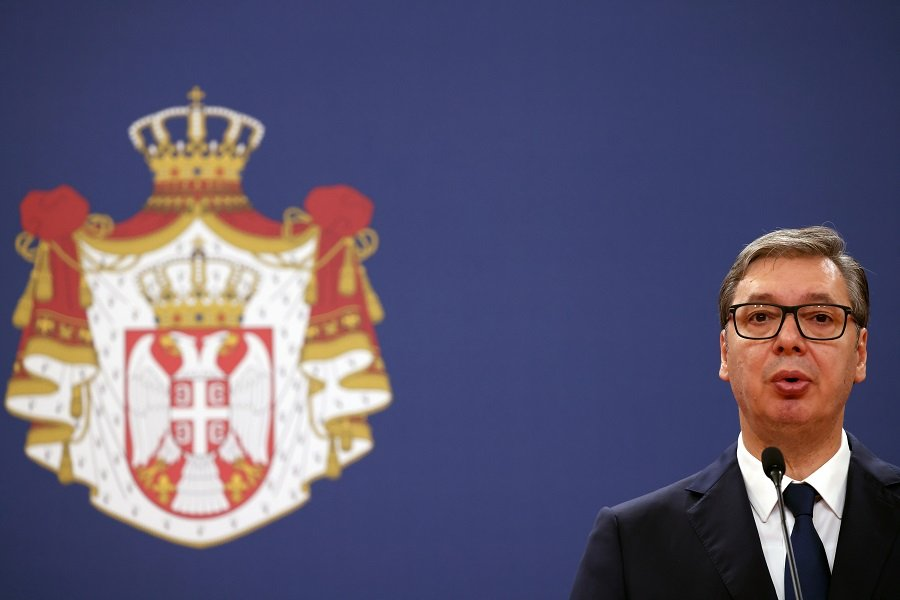 Сербия. Белград. Президент Сербии Александр ВучичEPA
