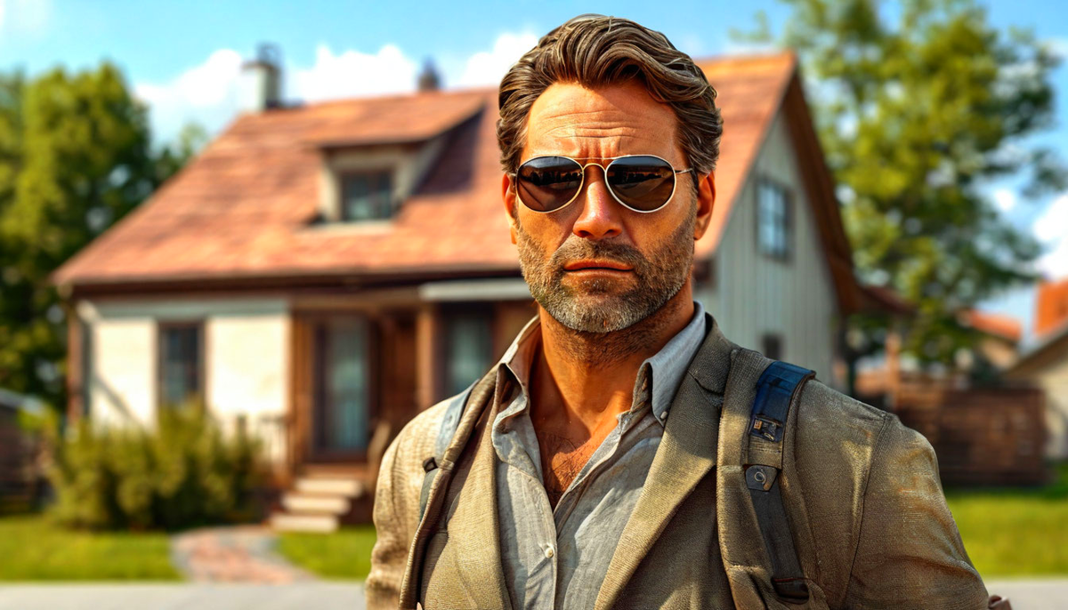 Мужчина в очках 