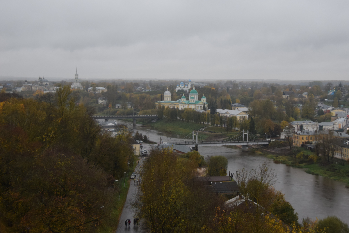 Вид города с колокольни Храма Пророка Илии. Фото автора канала "Приключения Тома Сойера".