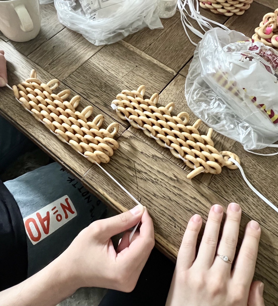Плетение боковой части корзинки на мастер-классе