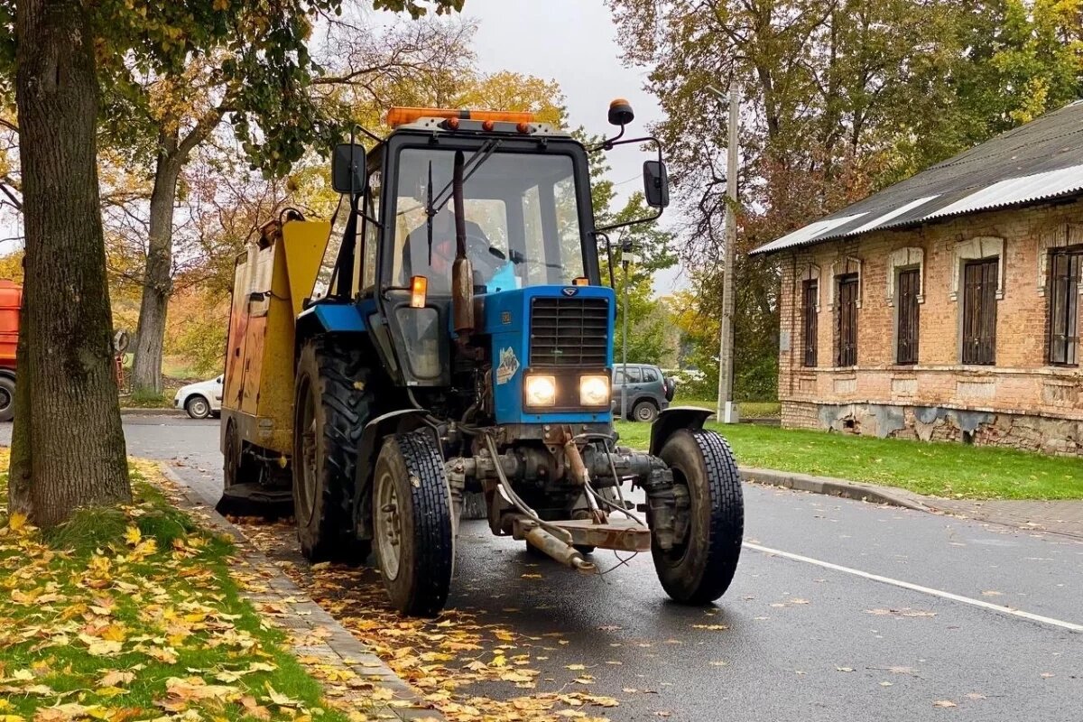   Порядка 20 единиц техники задействовано в осенней уборке Пскова