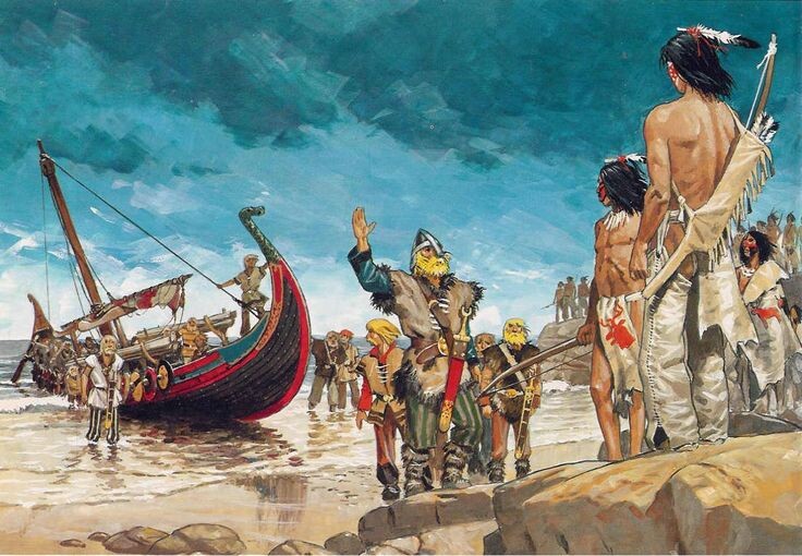 Высадка Лейфа Эрикссона на берега Америки. Примерно 1000-ый год н.э.