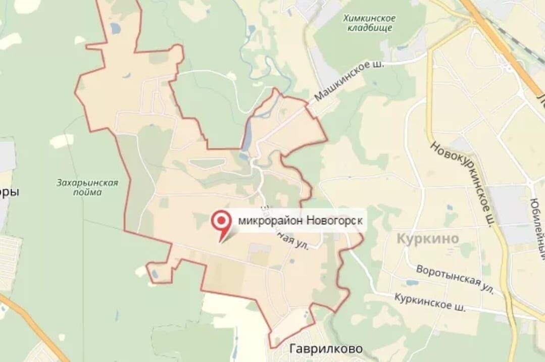 Новогорск на карте 