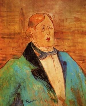 Портрет Оскара Уайльда, Анри де Тулуз-Лотрек, 1895. Взято отсюда: https://volynko.livejournal.com/1181103.html