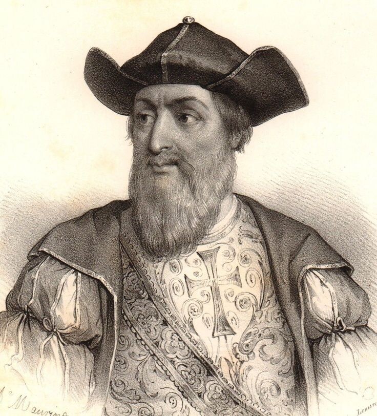 Портрет путешественника Vasco da Gama.