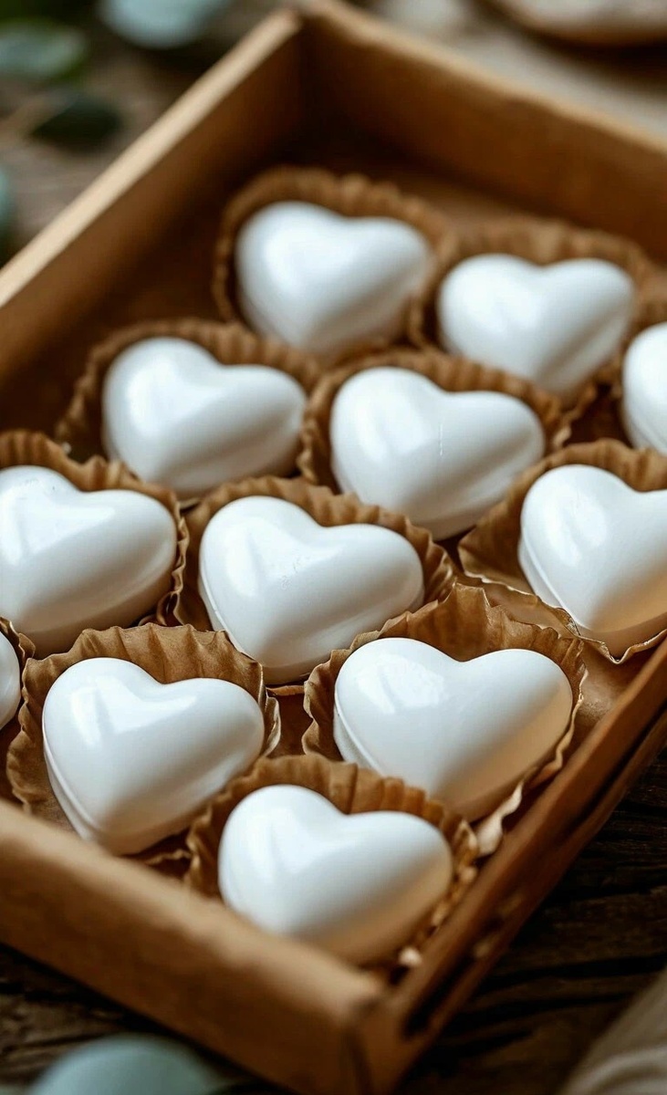 Печенье в виде сердец.