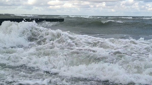 🌊Шторм на Балтике🌊 Зеленоградск погода сегодня🍁 11.10