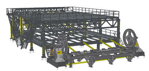 Схема стенда рулонирования