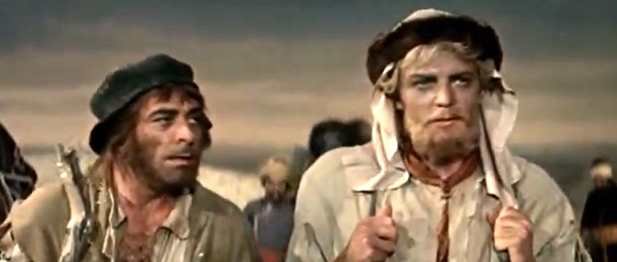 Кадр из кинофильма "Хождение за три моря", 1958 г., режиссеры Ходжа Ахмад Аббас, Василий Пронин, сценаристы Ходжа Ахмад Аббас, Мария Смирнова, композиторы Анил Бисвас, Борис Чайковский (скриншот) 