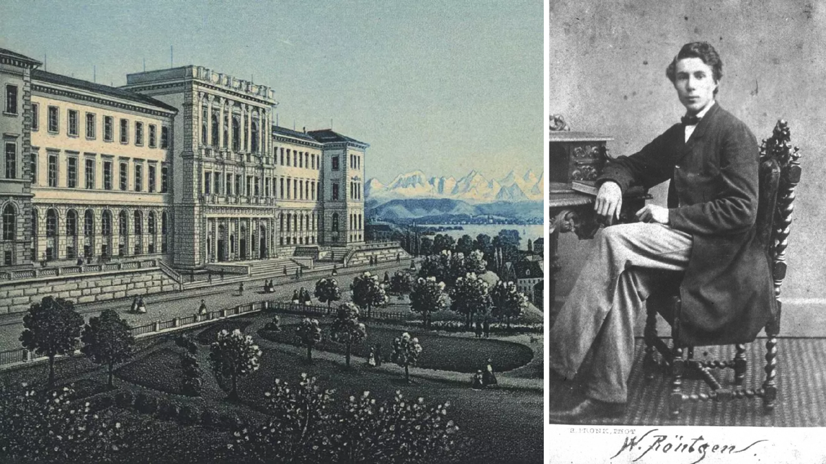 Федеральный Политехнический институт и Вильгельм Рентген в студенческие годы. Источник: wilhelmconradroentgen.de