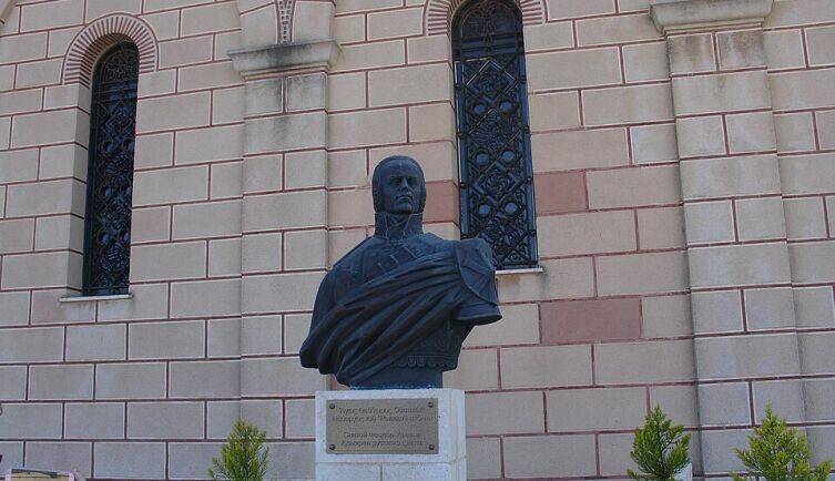    Бюст святого Феодора Ушакова на острове Закинтос Фото: Ленинградский Сергей. Собственная работа, по лицензии CC BY-SA 3.0