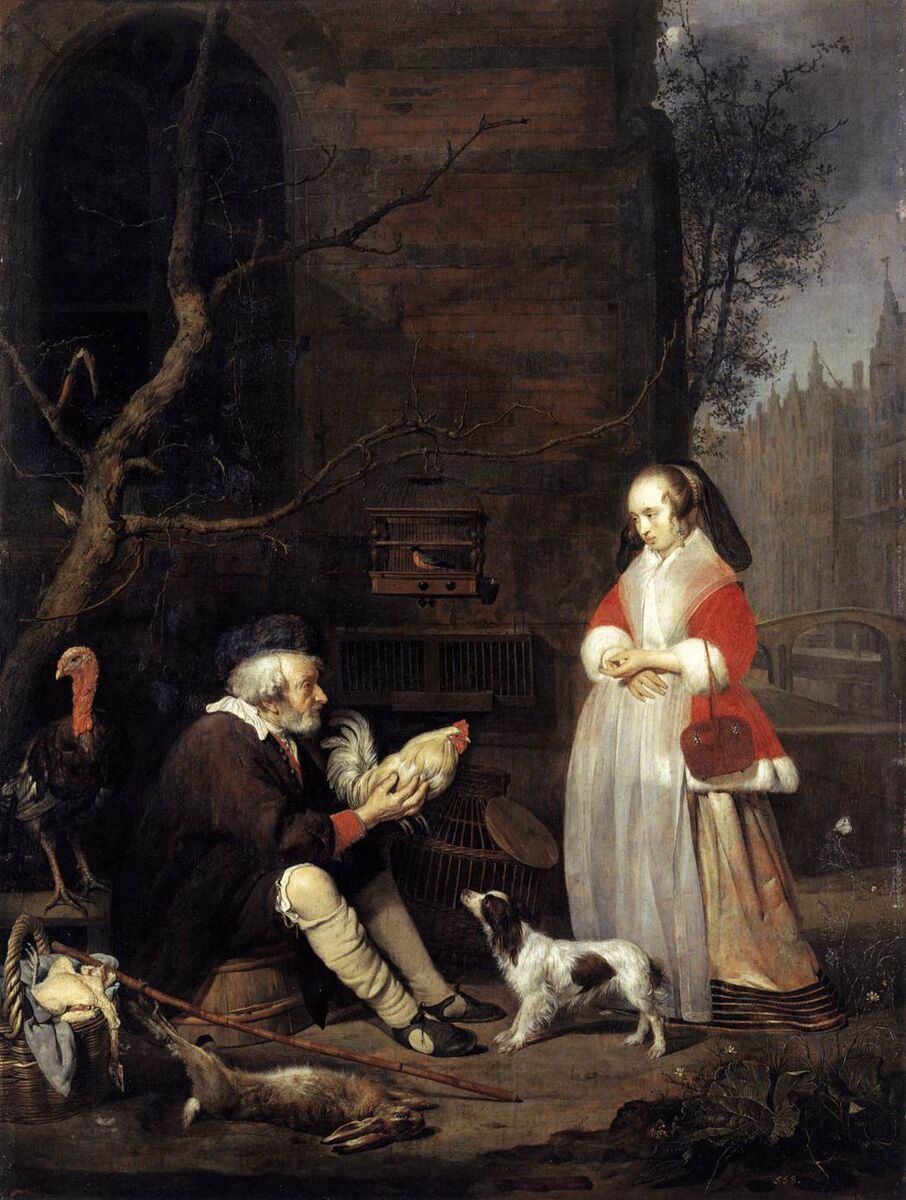 Продавец птиц, 1662, Дрезденская картинная галерея