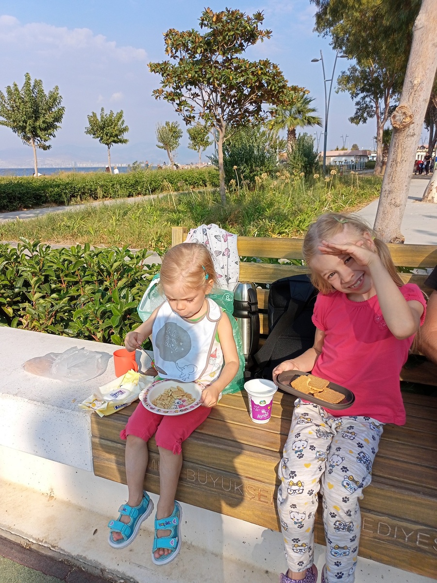 Айран и печеньки.