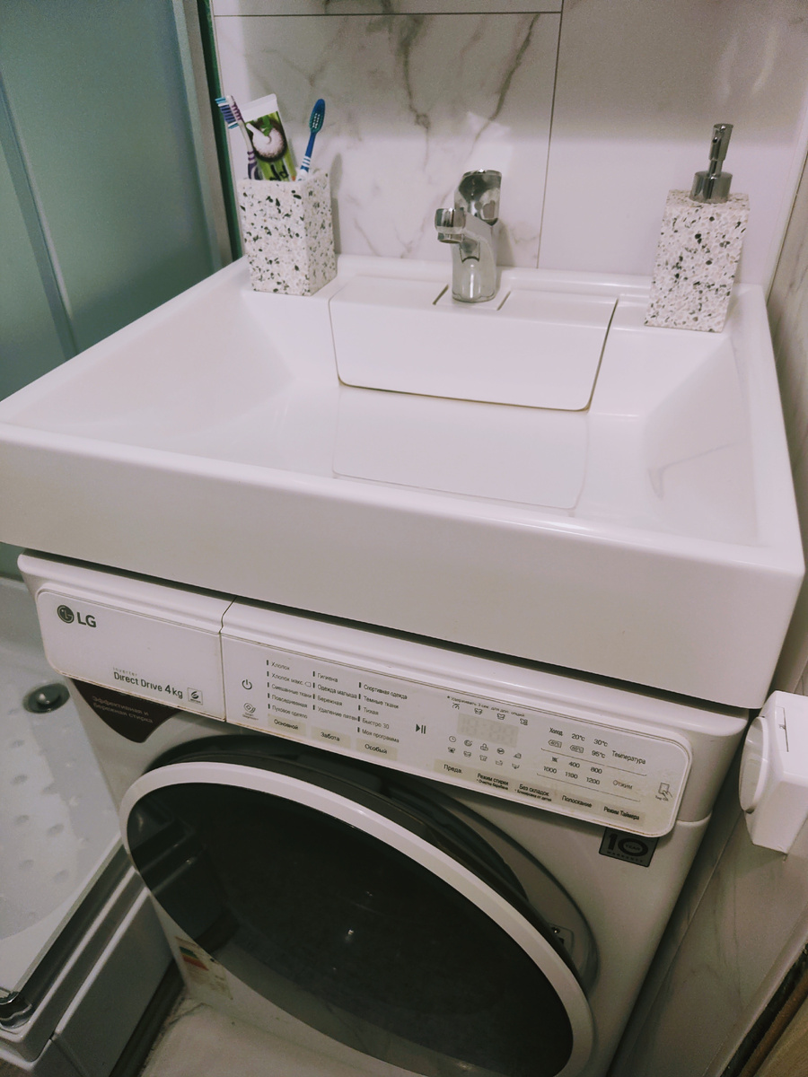 Раковина + стиральная машина. Фото автора
