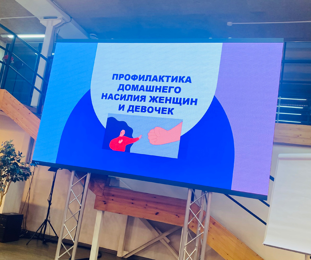 Слайд из лекции «Профилактика домашнего женщин и девочек», фото автора 