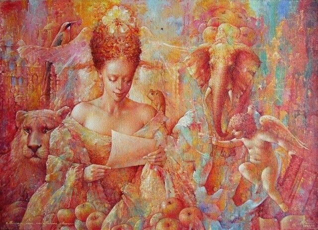 **Картина Валерий Кот "Обсуждение"