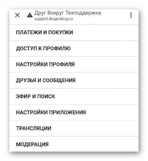 Это своеобразная база знаний проекта, разделенная на несколько категорий. В соответствии с вашей проблемой, откройте нужную и ознакомьтесь с предлагаемыми вариантами. К сожалению, быстрый поиск по оглавлению в данном случае не работает.