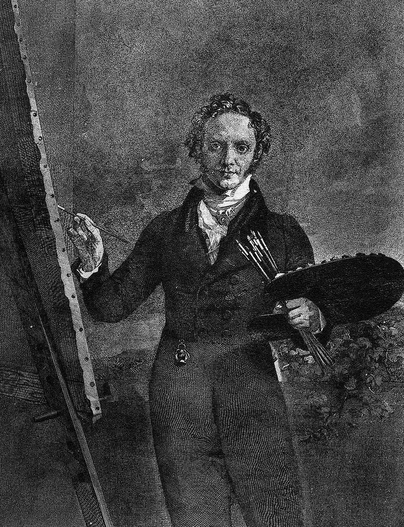 Джордж Доу за работой (художник неизвестен)