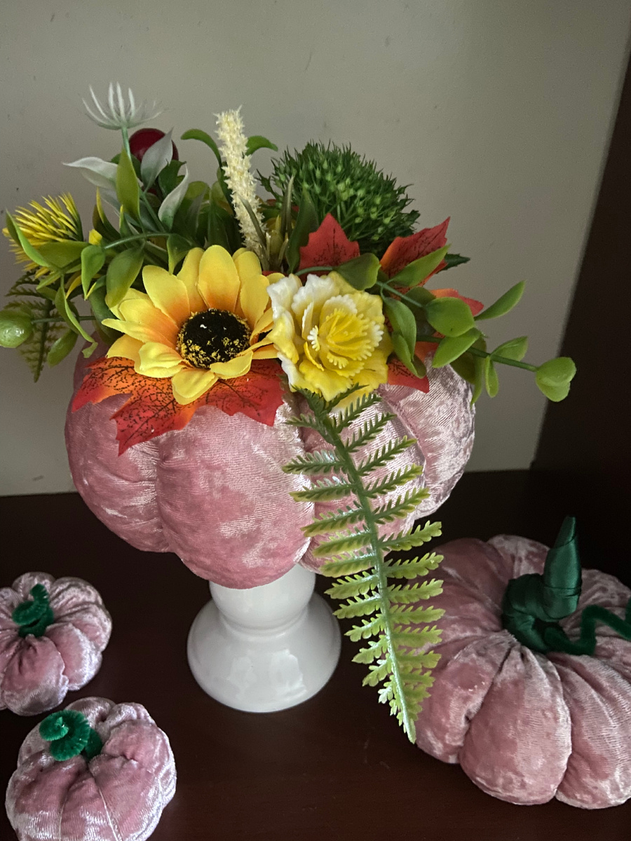 Набор тыкв в розовом бархате 2023 год