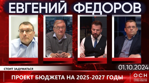 Депутат Евгений Федоров. Проект бюджета на 2025-2027 годы.