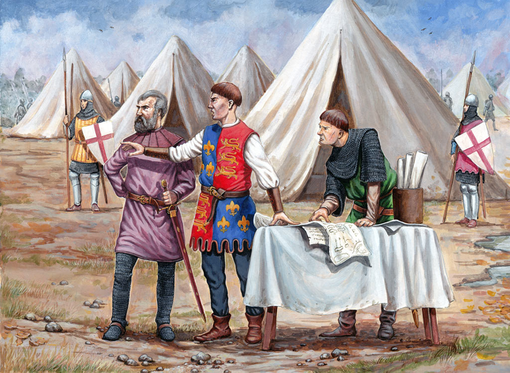 Генрих V планирует сражение при Азенкуре, 1415 год. Художник: Александр Луняков
