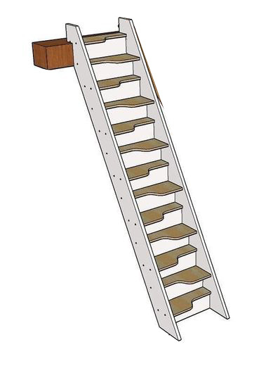 схема лестницы "утиный шаг"