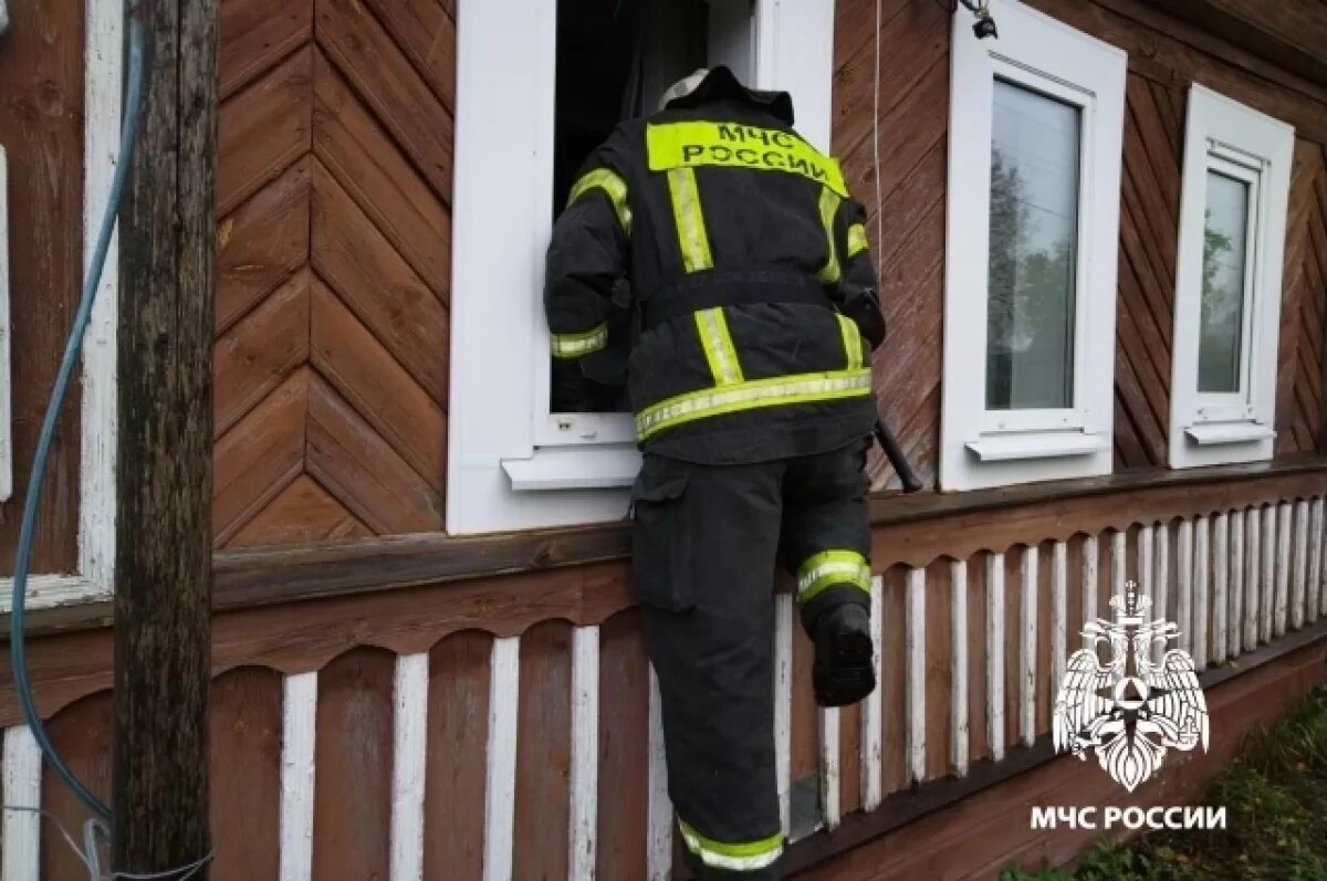    В Тверской области пожарным пришлось залезть в окно, чтобы спасти бабушку