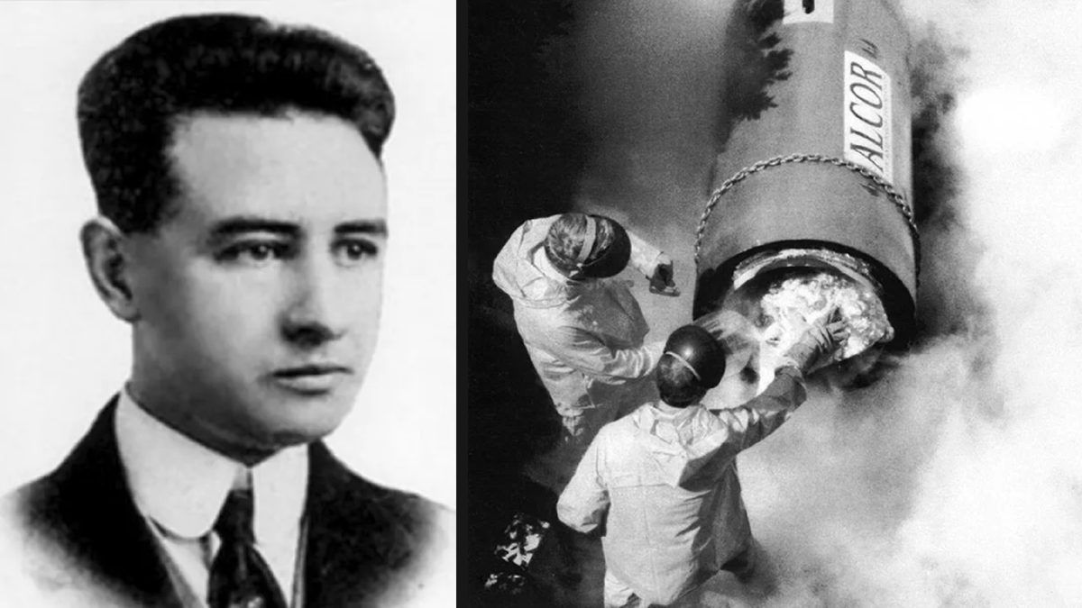 Джеймс Хайрам Бедфорд, американский психолог. В 1991 году тело Бедфорда осмотрели ученые и пришли к выводу - оно остается замороженным и почти не было повреждено. Фото: Alcor Life Extension Foundation. Источник: kommersant.ru