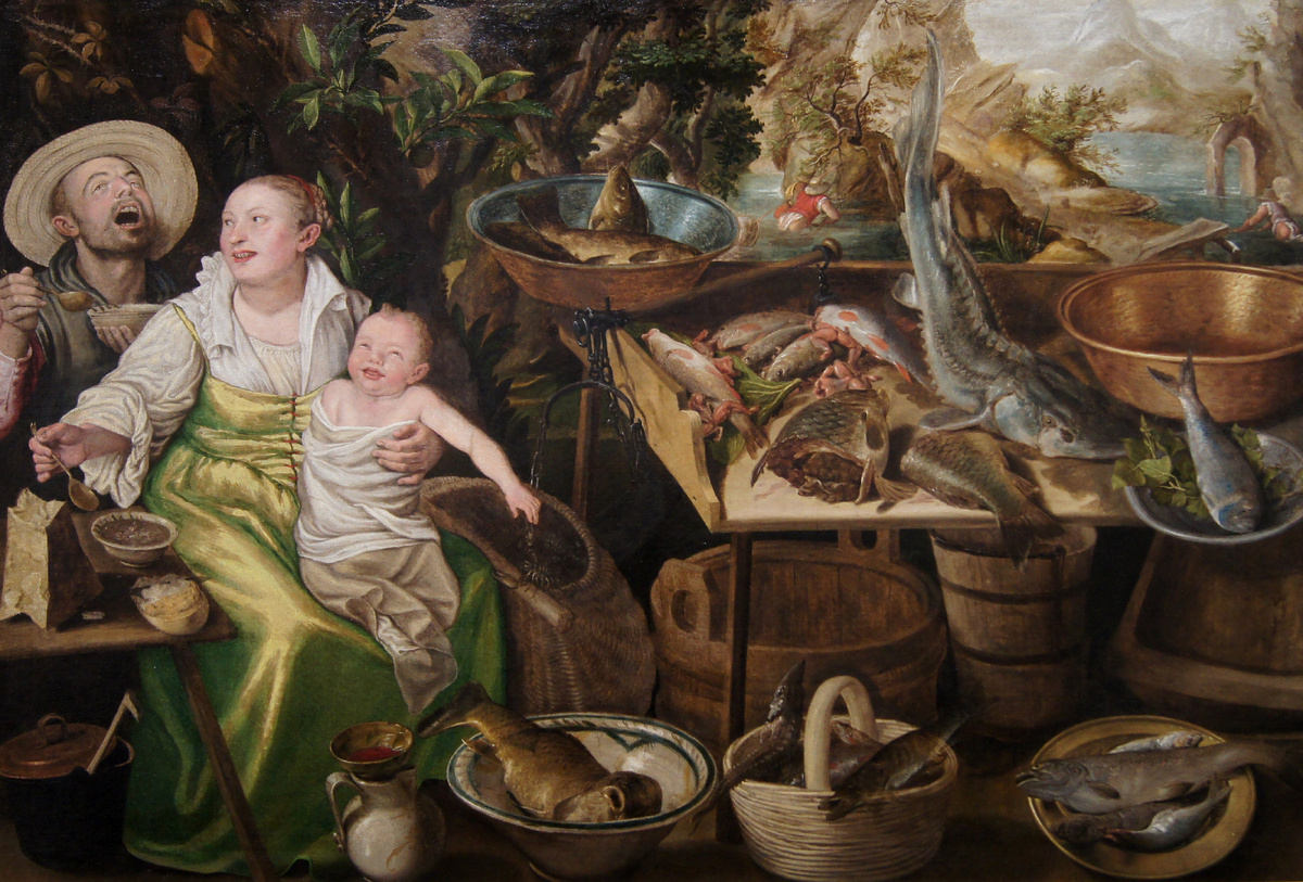 Винченцо Кампи. «Торговцы рыбой», 1579 год. Музей искусств, Ла-Рош-сюр-Йон (Франция)