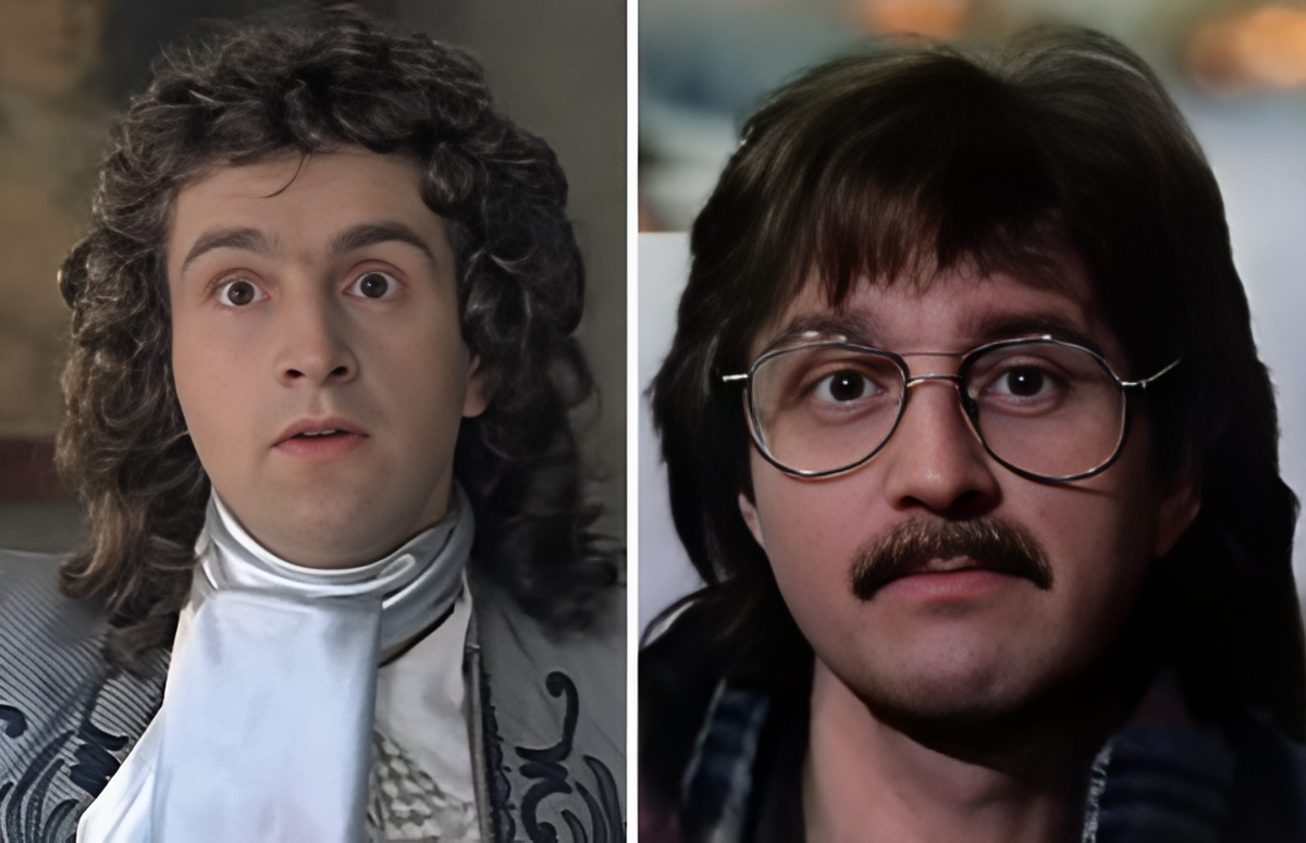 Леонид Ярмольник в фильмах: «Тот самый Мюнхгаузен», 1979 г. и «Московские каникулы», 1995 г.