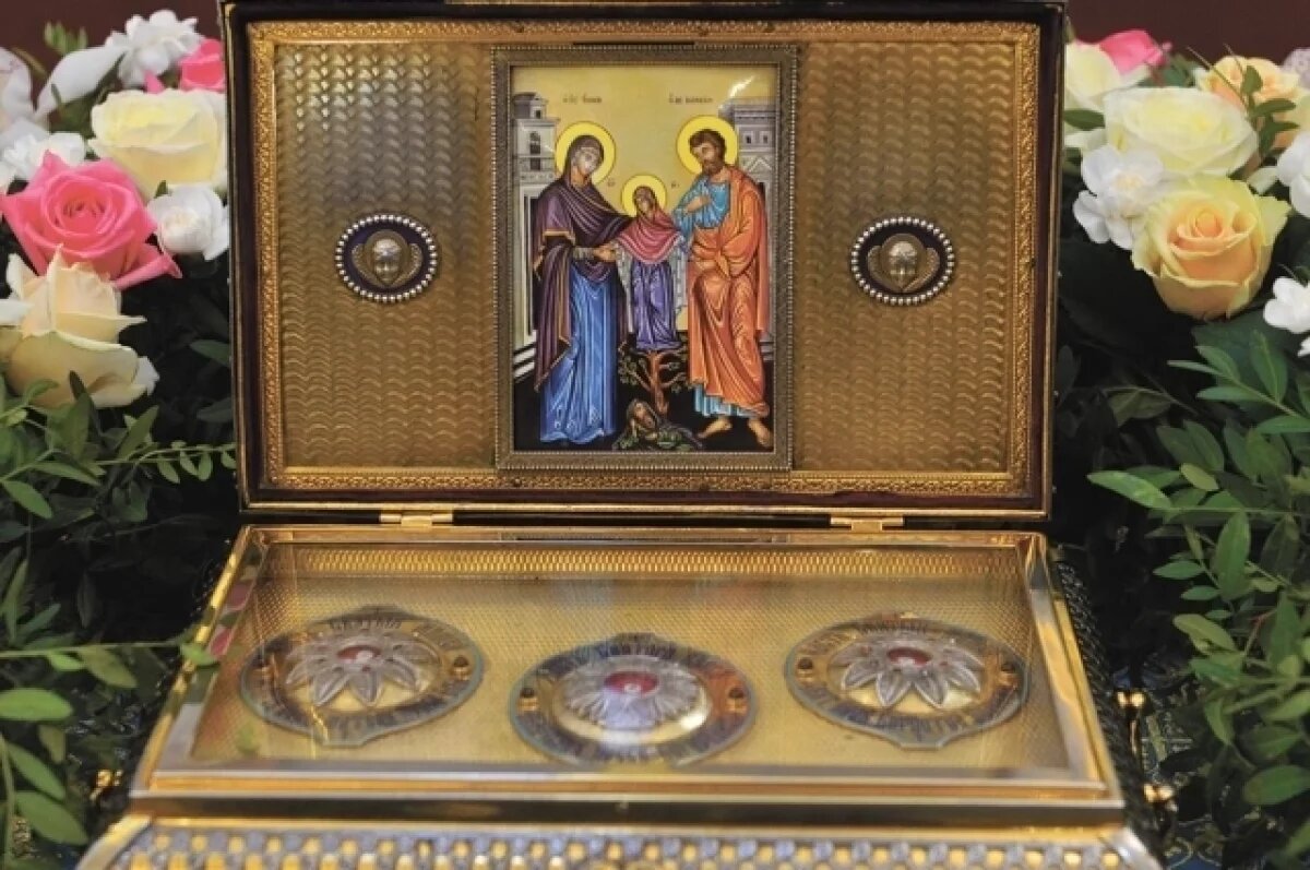    Частица пояса Пресвятой Богородицы.