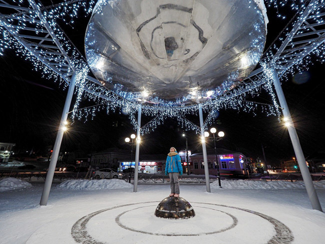 Ради этого зимнего кадра Алексей приехал в Кунгур всего лишь на 40 минут