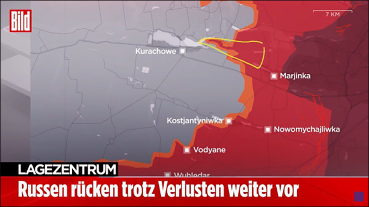    Падение Курахова неизбежно //Скриншот страницы сайта Bild