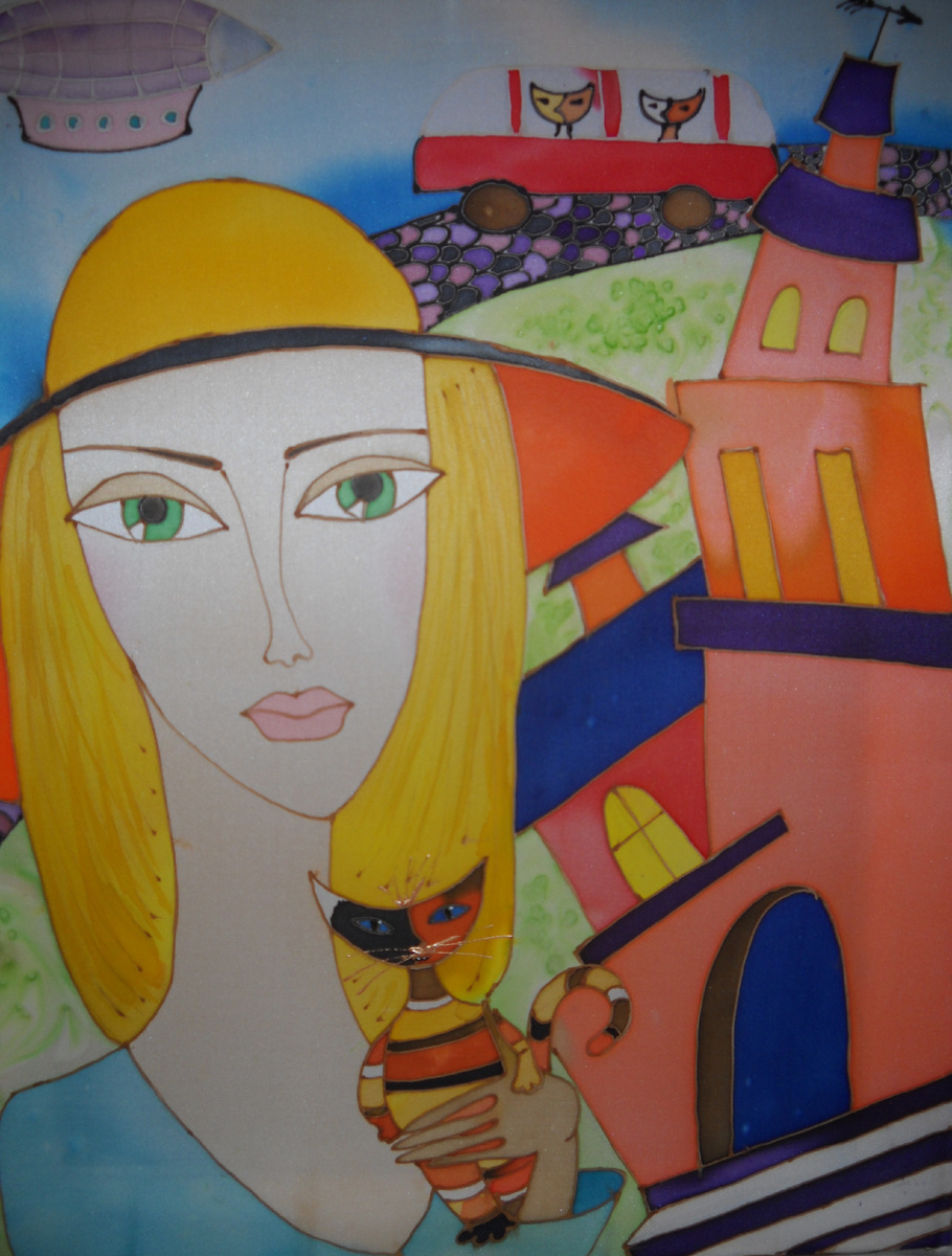 Тебе. Батик. Работа автора.