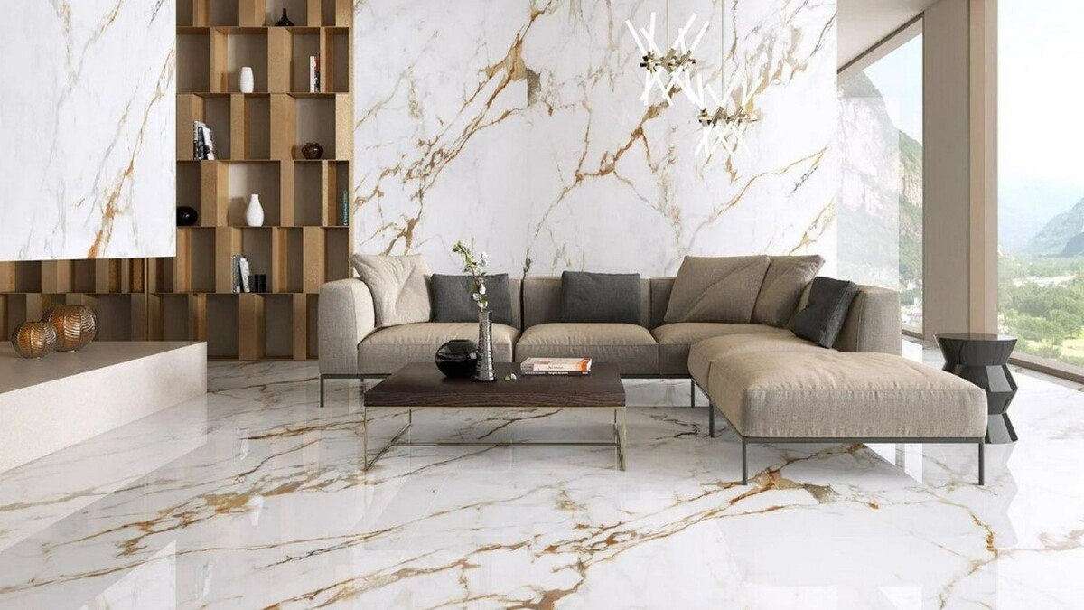 Облицовка пола керамикой от Laminam