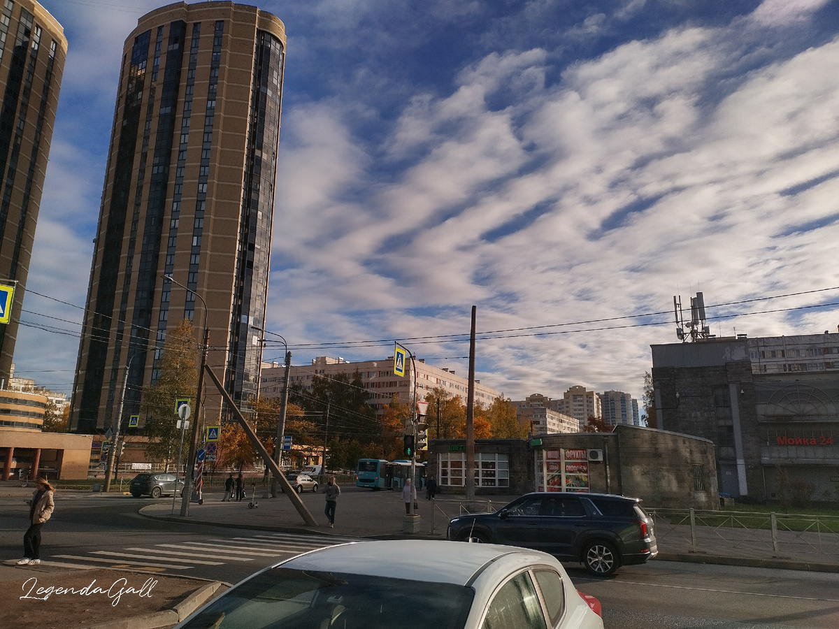 Небо Питера сегодня утром